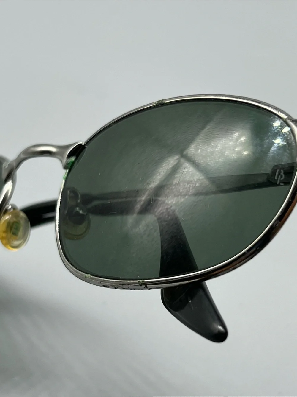 B&L Ray-Ban Vintage Sunglasses Green Lenses Gunmetal Frame